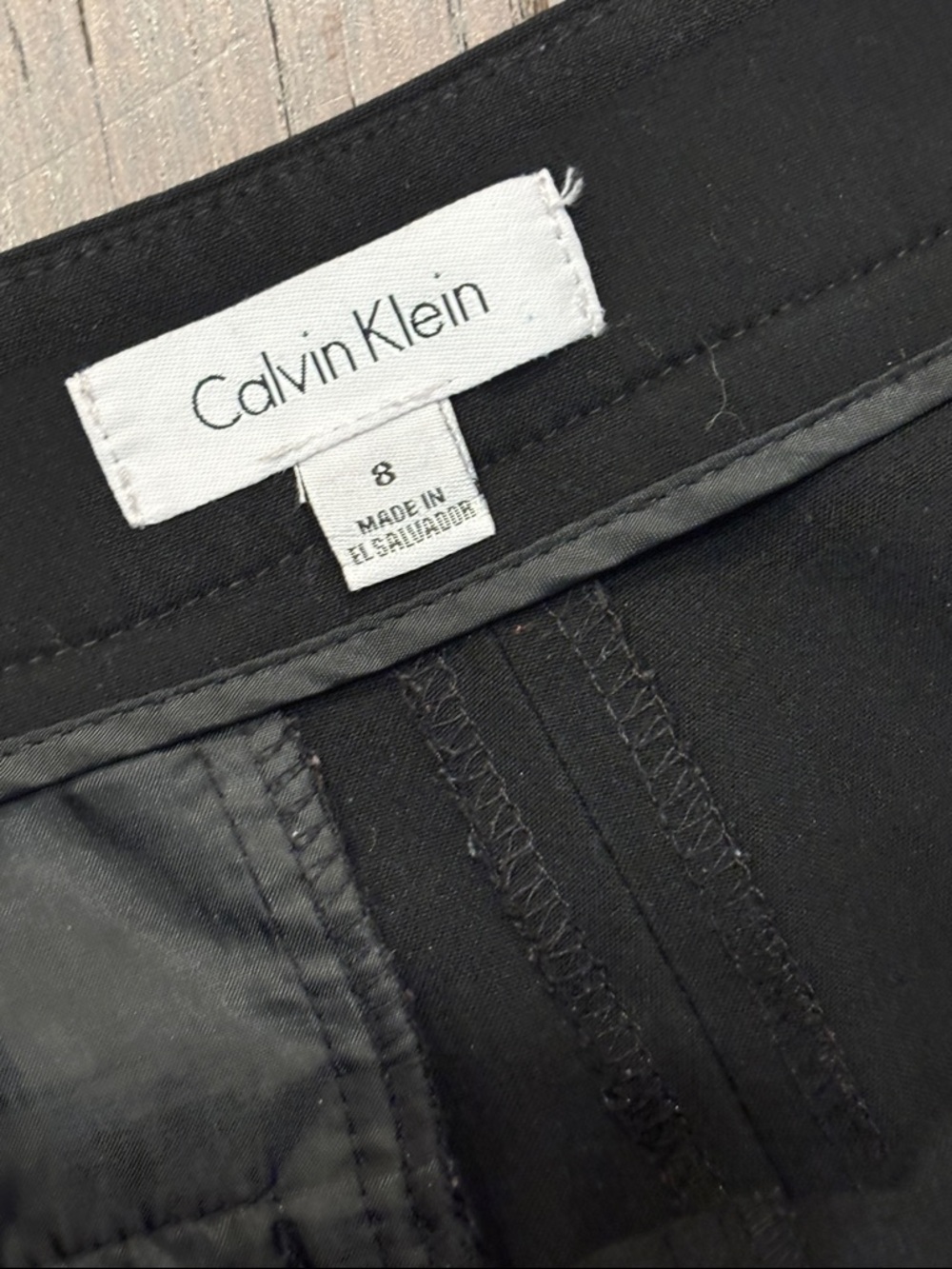 Calvin Klein Black Straight-Leg Trousers and 5th Avenue Top - Picture 5 of 5